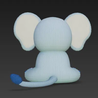 Chú Voi Đan Len Dễ Thương (Cute Knitted Elephant)