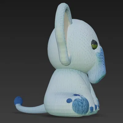 Chú Voi Đan Len Dễ Thương (Cute Knitted Elephant)