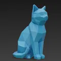 Tượng Mèo Hình Học (Low Poly) - Thumbnail 5