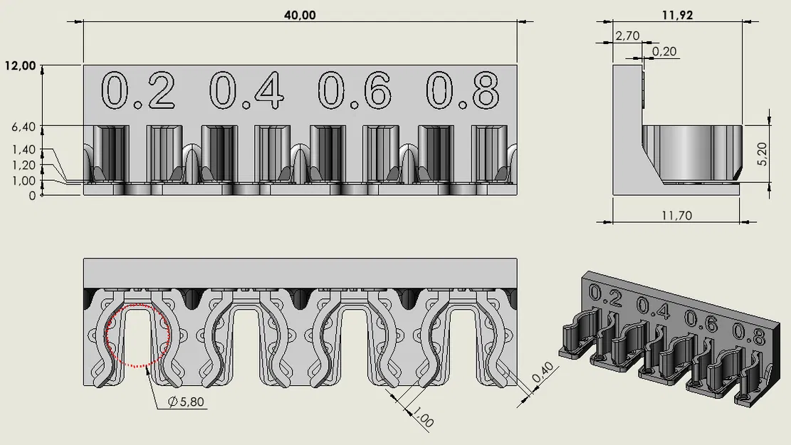 Hộp magazine 4 ngăn cho nozzle (4x nozzle magazine) - Image 2
