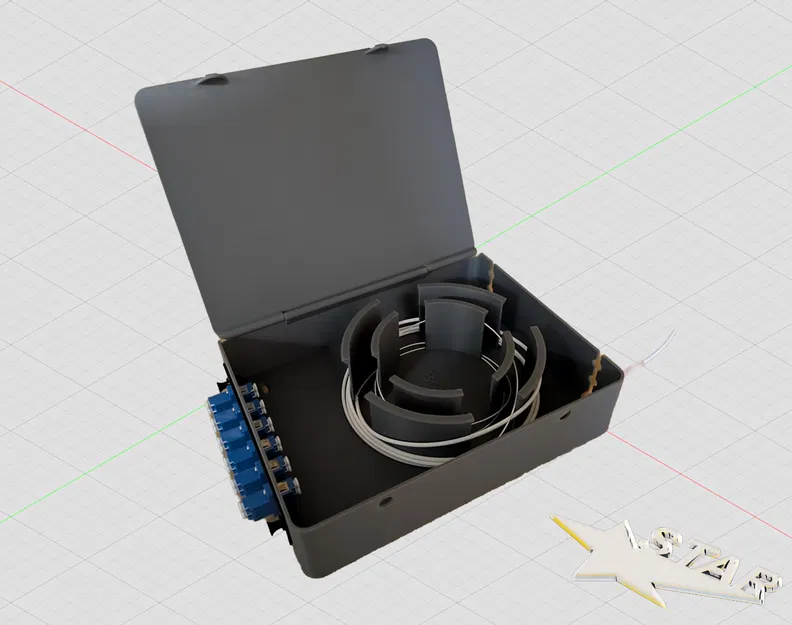 Hộp cho cáp quang (Fiber optic cable box) nắp bản lề - Image 1