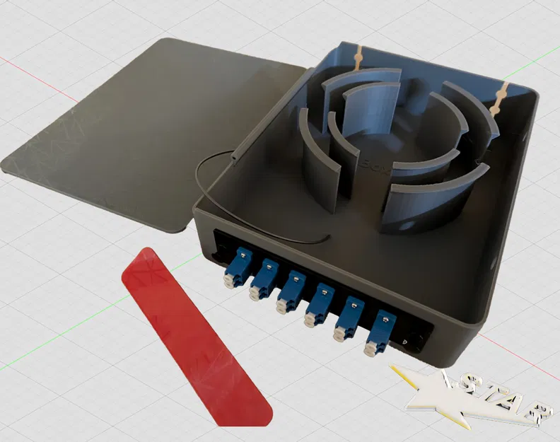 Hộp cho cáp quang (Fiber optic cable box) nắp bản lề - Image 2