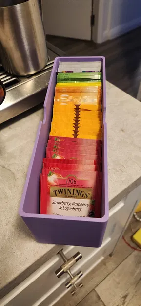 Hộp Đựng Túi Trà với Nắp Vân Gỗ - Image 2