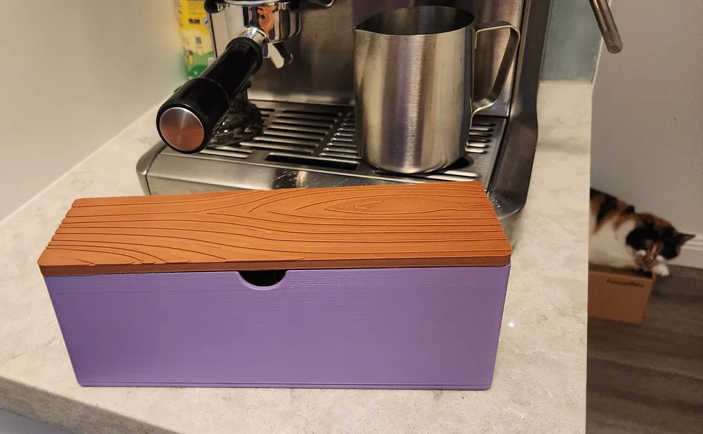 Hộp Đựng Túi Trà với Nắp Vân Gỗ - Image 3