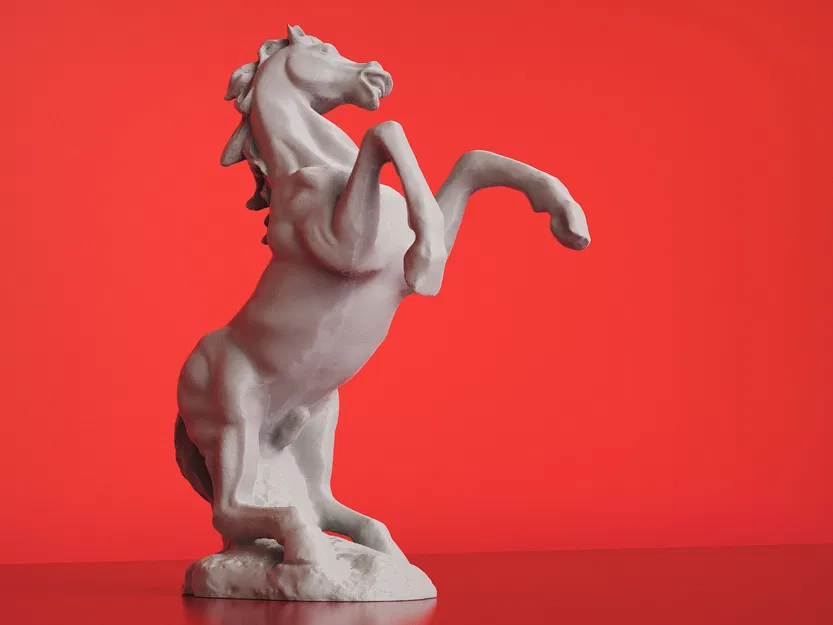 Tượng Ngựa Chồm (Prancing Horse Sculpture) - Mẫu 3D Scan - Image 1