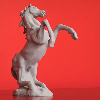 Tượng Ngựa Chồm (Prancing Horse Sculpture) - Mẫu 3D Scan