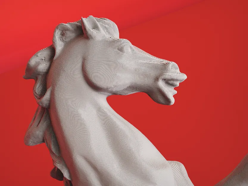Tượng Ngựa Chồm (Prancing Horse Sculpture) - Mẫu 3D Scan - Image 4