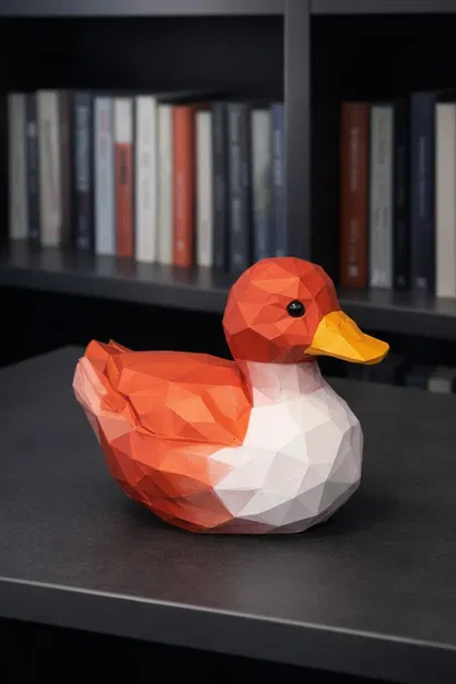 Vịt Hình Học (Low Poly) – Geometric Duck Figure - Image 1