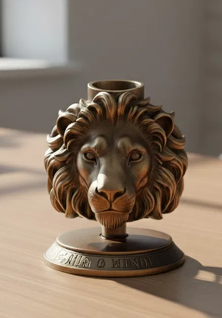 Giá Cắm Bút (Tượng Bán Thân Đầu Sư Tử) - Image 1