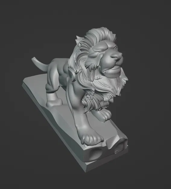 Tượng sư tử (lion sculpt) - Image 1
