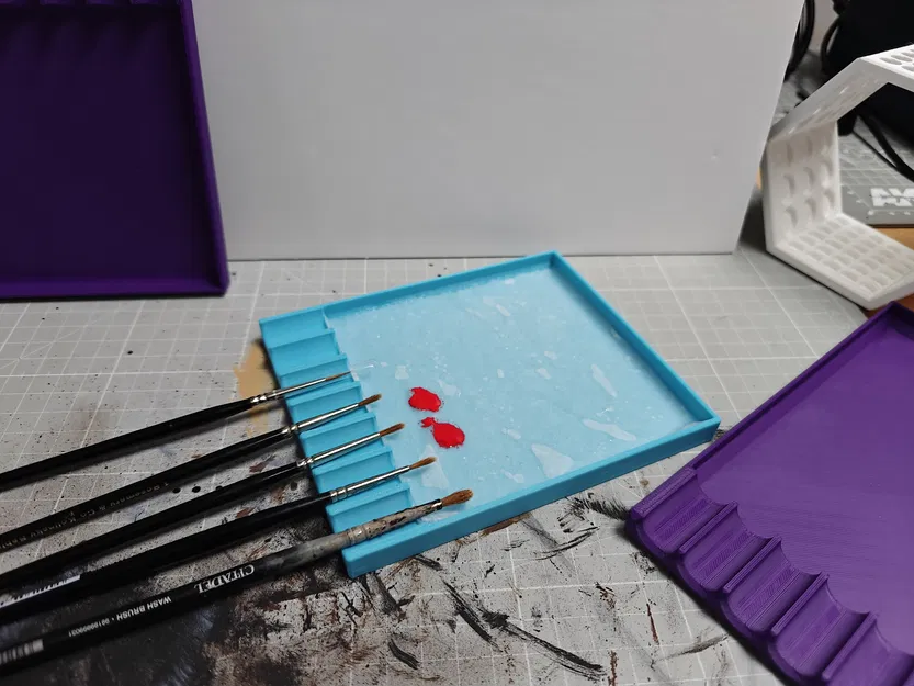 Brush holder với wet palet v5 - Image 1