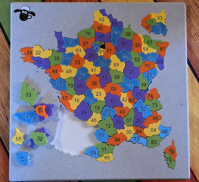 Departements Francais – Puzzle bản đồ các tỉnh/địa hạt của Pháp - Image 2