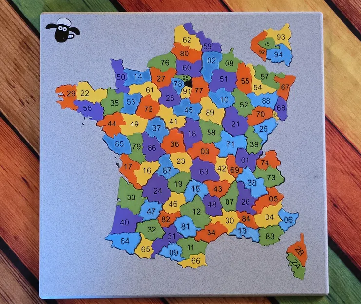 Departements Francais – Puzzle bản đồ các tỉnh/địa hạt của Pháp - Image 3