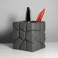 Khối Đá Nham Thạch (Lava Stone Cube) – Ống Cắm Bút Hiện Đại - Thumbnail 8