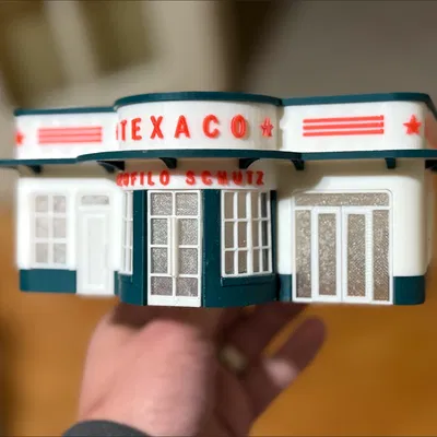 Diorama Vintage Texaco tỉ lệ 1/64
