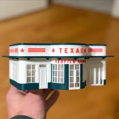 Diorama Vintage Texaco tỉ lệ 1/64