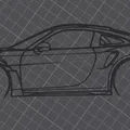 Tranh treo tường silhouette Porsche 911 GT3 RS Bodykit (Wall Art) - Thumbnail 2
