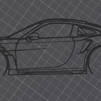 Tranh treo tường silhouette Porsche 911 GT3 RS Bodykit (Wall Art)