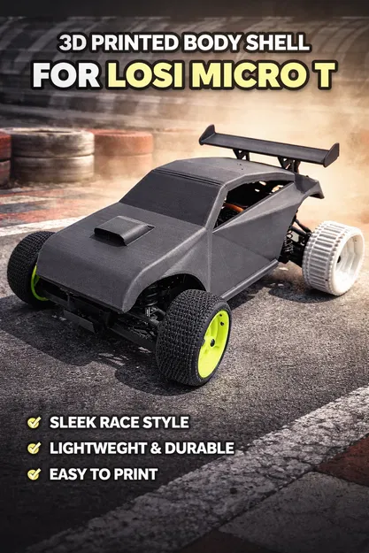 Vỏ Thân (Body Shell) In 3D cho LOSI Micro-T - Image 1