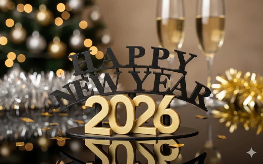 Trang trí tiệc Happy New Year 2026 sang trọng, không cần AMS - Image 1