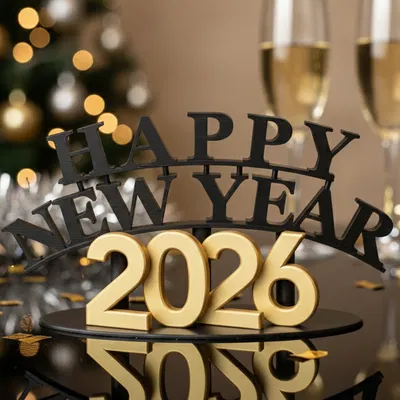 Trang trí tiệc Happy New Year 2026 sang trọng, không cần AMS