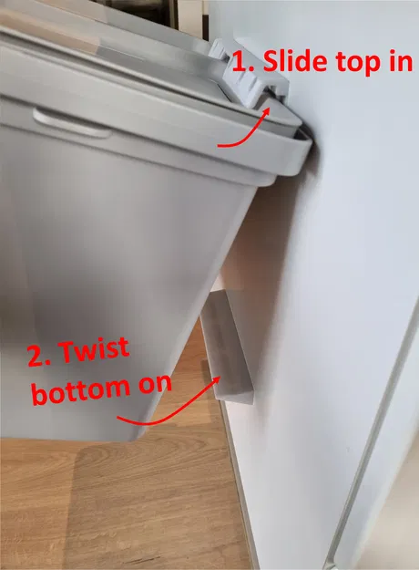 Ngàm treo tường IKEA HALLBAR 22L (wall mount) 2 mảnh - Image 3