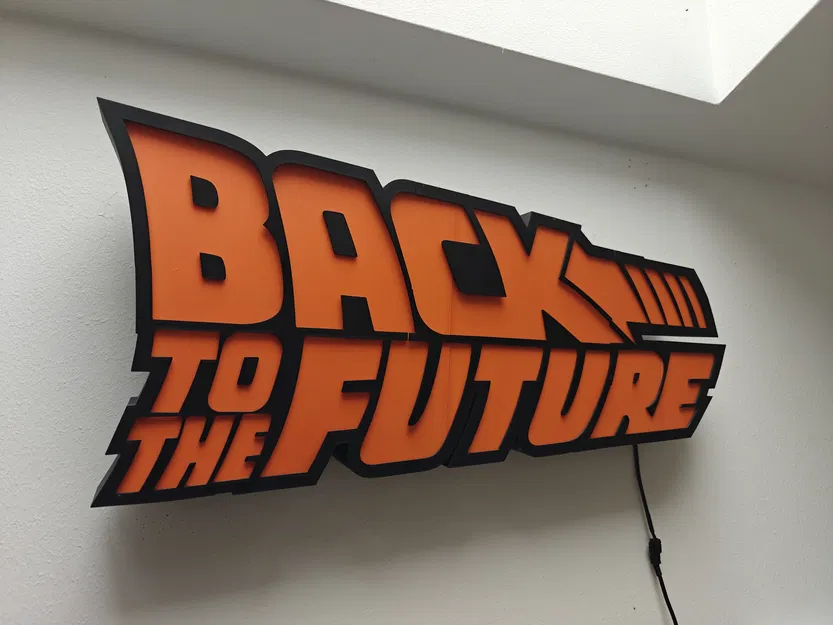 Lightbox Back To The Future - Đèn LED Lamp Cỡ Lớn 54cm Gamer - Image 1