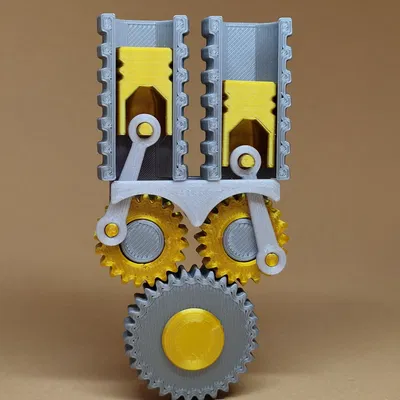 Engine fidget – phiên bản 2 xy-lanh 2 piston