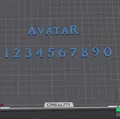 Bộ chữ và số phong cách phim Avatar (3D printable) - Thumbnail 1
