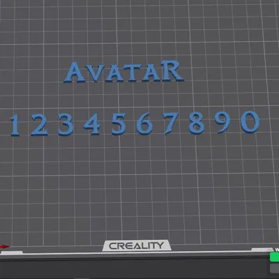 Bộ chữ và số phong cách phim Avatar (3D printable)