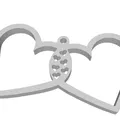 Móc Khóa Hai Trái Tim (Double Heart Keychain) - Thumbnail 2
