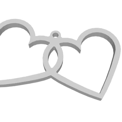 Móc Khóa Hai Trái Tim (Double Heart Keychain)