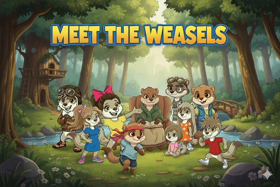Meet The Weasels – Nhân vật chồn hoạt hình - Image 1
