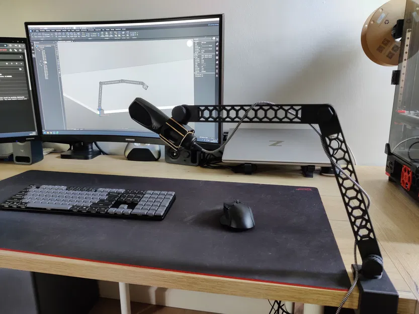 Tay Đỡ Micro Điều Chỉnh (3D Printable) - Adjustable Microphone Arm - Image 1