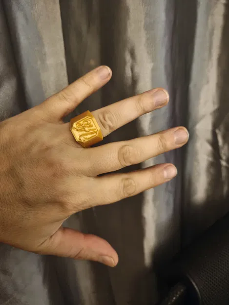 Nhẫn “печатка” (không logo) – size 22 - Image 1