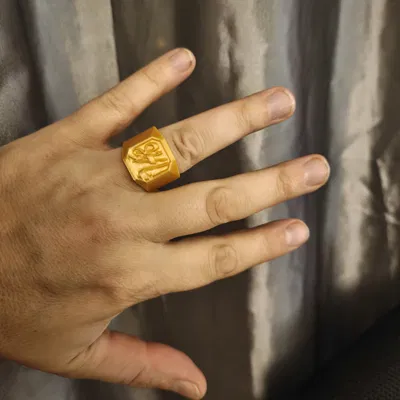 Nhẫn “печатка” (không logo) – size 22