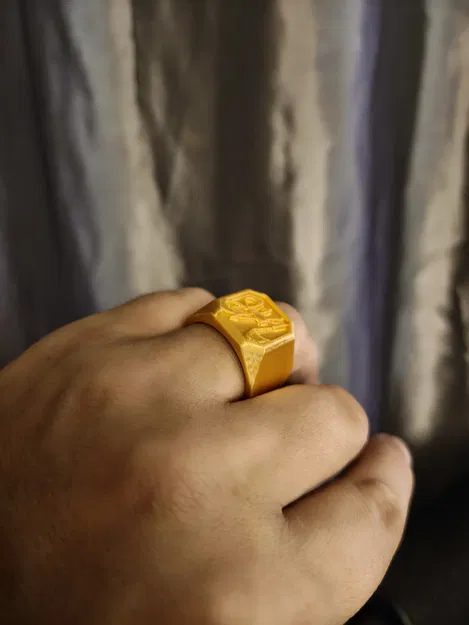 Nhẫn “печатка” (không logo) – size 22 - Image 3