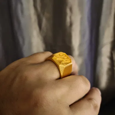 Nhẫn “печатка” (không logo) – size 22