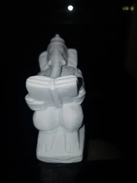 Ganesha Reading (Ganesha ngồi đọc sách trên đá) - Image 2