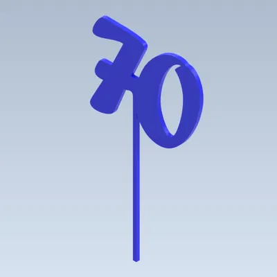 Caketopper sinh nhật 70 tuổi (Kuchentopper 70. Geburtstag)