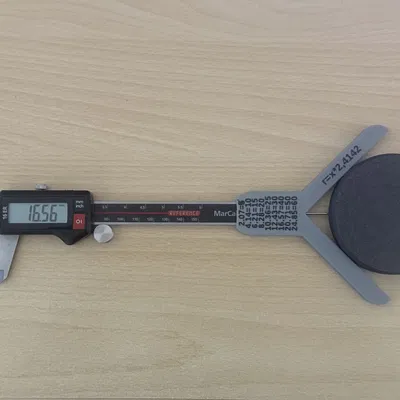 Thước đo bán kính bo góc cho thước cặp – đến 130 mm (in không cần support)