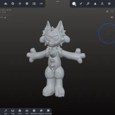 Mô hình tượng Lucario phong cách (stylized lucario figure)