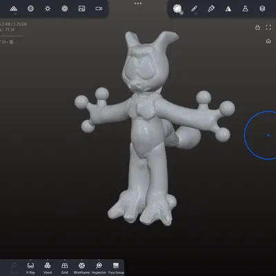 Tượng Mewtwo phong cách stylized