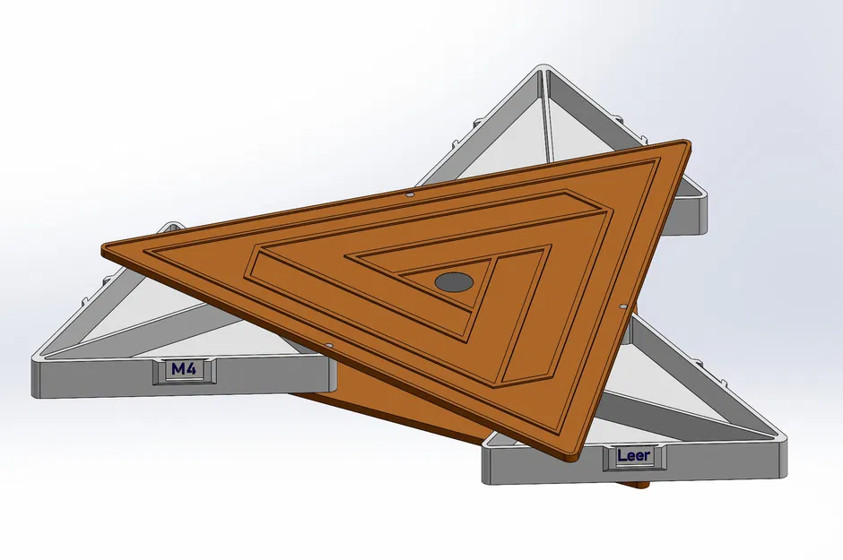 Hộp Lưu Trữ Tam Giác – Triangle Storage Organizer (Sortierbox) Cơ Chế Xoay - Image 2