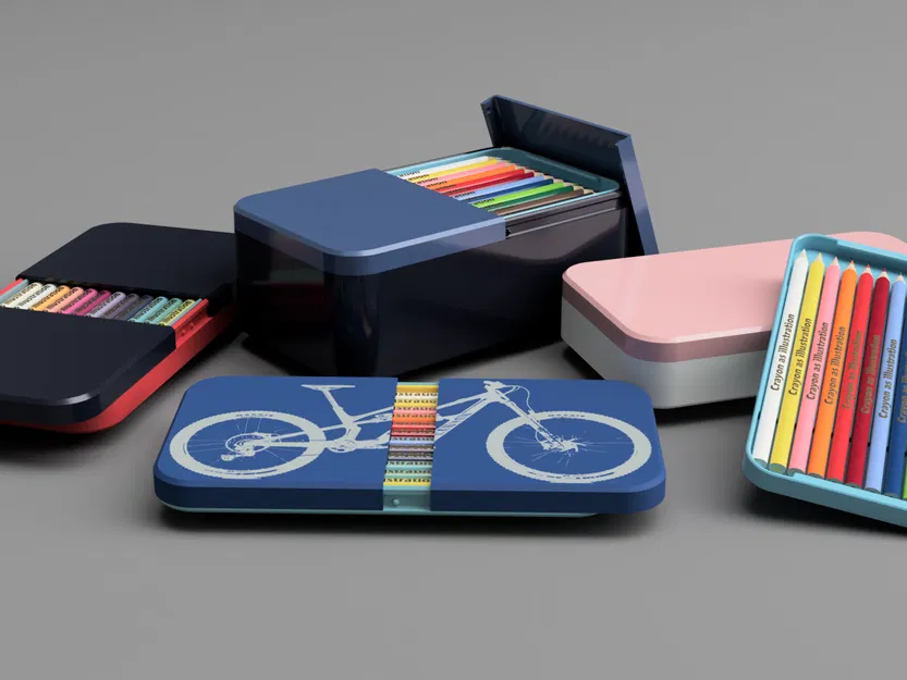 Hộp đựng bút chì màu & bút chì Box for Crayons and Pencils V2 - Image 1