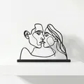 Minimalist Kiss - Decor Tình Yêu Wire Art Nét Liền Hiện Đại - Thumbnail 3