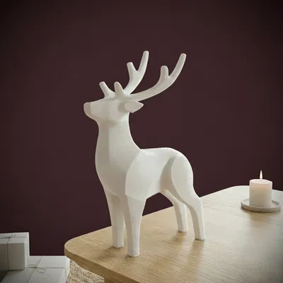 Cặp Tuần Lộc Giáng Sinh (Christmas reindeers) In 3D