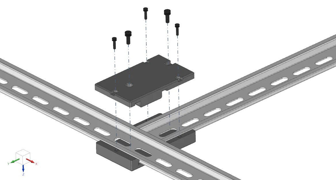 Khớp nối DIN Rail chữ T cho Rolohaun SimpleCore Redux - Image 3