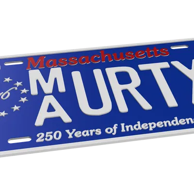 Text Parametric cho Biển Số Massachusetts (Kỷ Niệm 250 Năm)