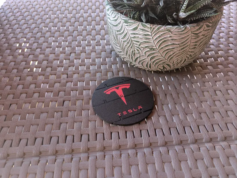 Coaster Flexi Logo Tesla - Image 3